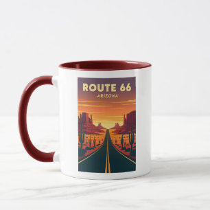 Route 66 Arizona Mother Road Vintage Travel Mug