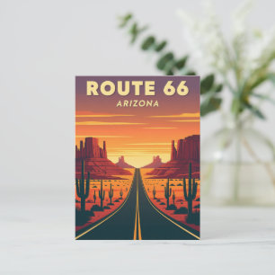 Route 66 Arizona Mother Road Vintage Travel Postcard