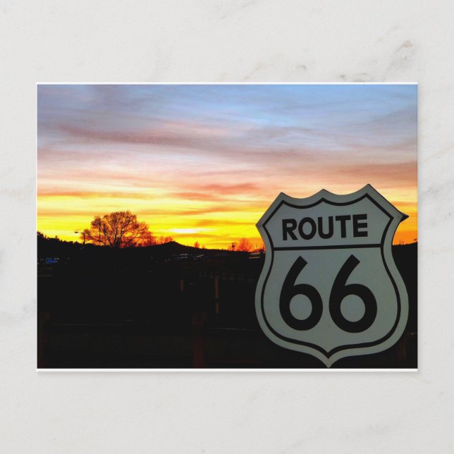 Route 66 at Sunset Postcard (Front)