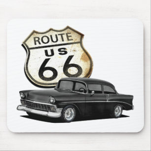 route 66 bel air and sign mouse mat