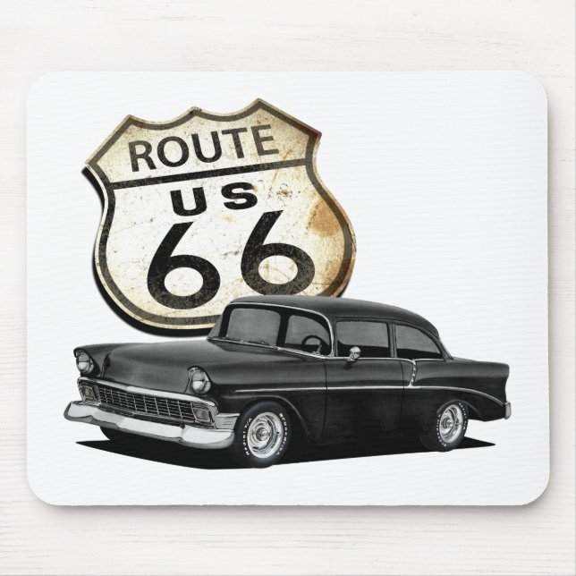 route 66 bel air and sign mouse mat (Front)