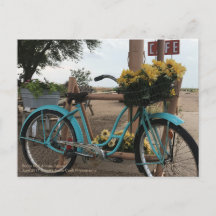 Route 66 | Bicycle & Sunflowers | Adrian, Texas