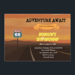 Route 66 birthday theme Invitation<br><div class="desc">Route 66 birthday theme Invitation</div>