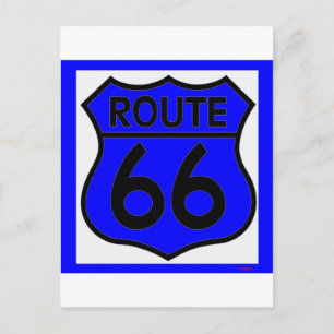Route 66 Blue Customise it! Postcard