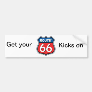 Route 66 bumper sticker