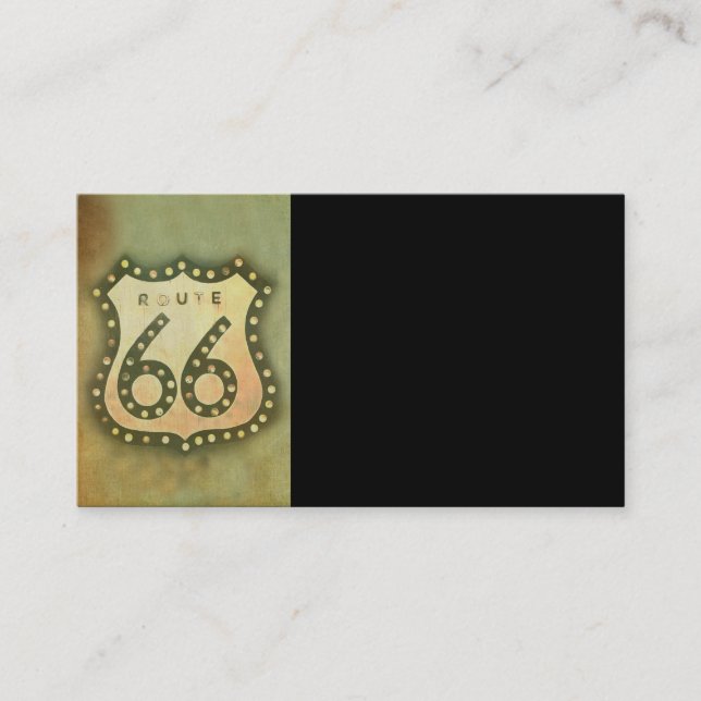 route 66 business card template photo art (Front)