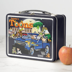 Route 66 Cartoon Metal Lunch Box