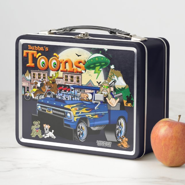 Route 66 Cartoon Metal Lunch Box (In Situ)