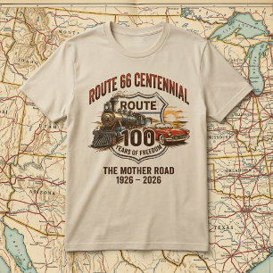 Route 66 Centennial 100 Years of Freedom Vintage T-Shirt