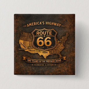 route 66 Centennial Highway Americana Badge Art