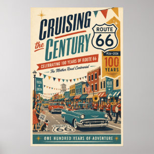 route 66 Centennial Main Street Parade Poster
