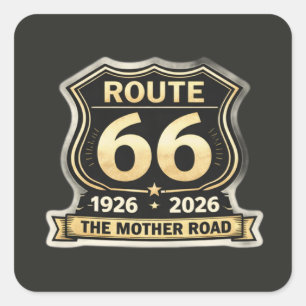 Route 66 Centennial Mother Road Shield Sticker