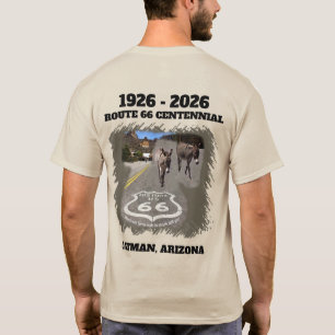 Route 66 Centennial Oatman, Arizona Back T-Shirt