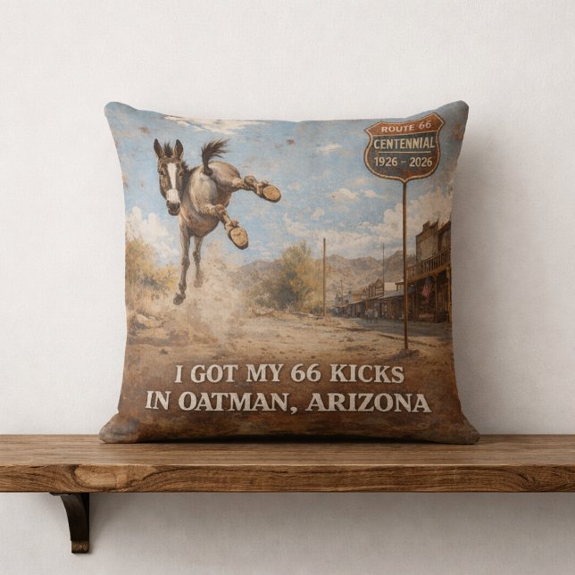 Route 66 Centennial Oatman Donkey Decor Cushion (Creator Uploaded)