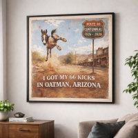 Route 66 Centennial Oatman Donkey Travel Art