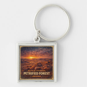 Route 66 Centennial Petrified Forest Arizona   Key Ring