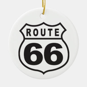 Route 66 ceramic tree decoration