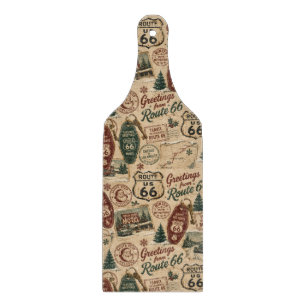 Route 66 Christmas Countertop Nostalgia Cutting Board
