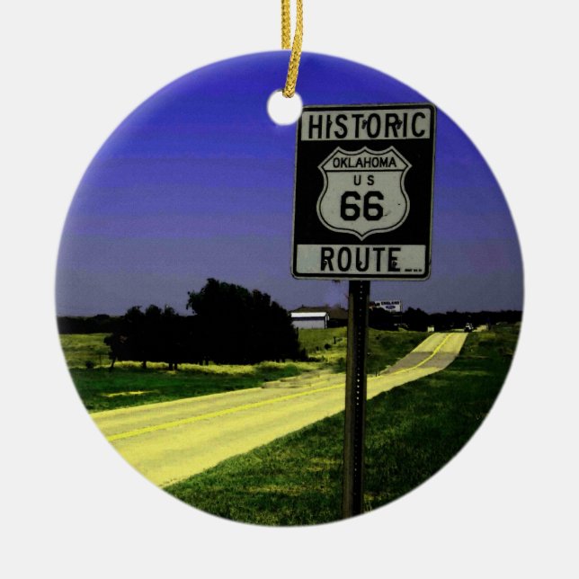 Route 66 Christmas Ornament (Front)