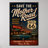 route 66 Classic Car Motel Americana Heritage