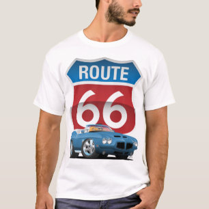 Route 66 Classic Car Nostalgia T-Shirt