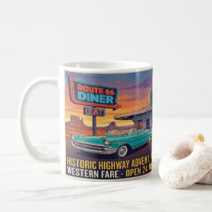 Route 66 Classic Mug Vintage Roadway Graphic