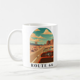 Route 66 Classic Road Trip Vintage Coffee Mug