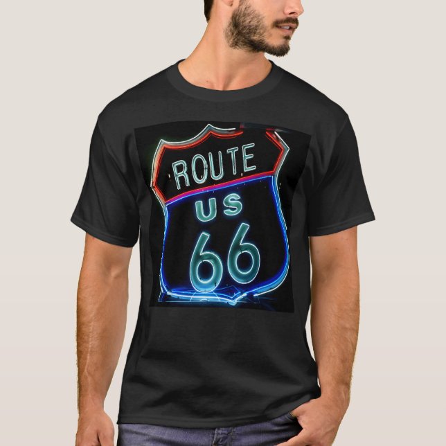 Route 66 Classic Sign T-Shirt (Front)
