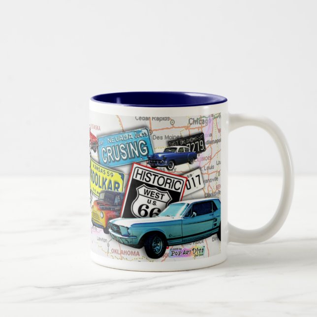 Route 66_ClassicCars Cups & Mugs (Right)