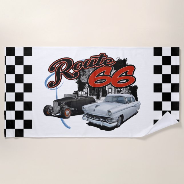 Route 66 Classics Beach Towel (Front)