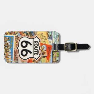  Route 66 Colourful Postcard Luggage Tag