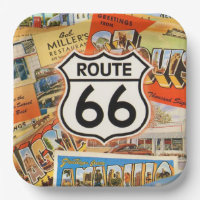  Route 66 Colourful Postcard