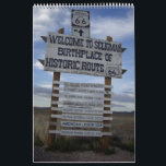 Route 66 - Date Starts When You Purchase It Calendar<br><div class="desc">Enjoy the year with twelve big photos of your favourite icons on Historic Route 66. You choose the calendar's begin and end date when you buy it.</div>