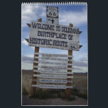 Route 66 - Date Starts When You Purchase It Calendar<br><div class="desc">Enjoy the year with twelve big photos of your favourite icons on Historic Route 66. You choose the calendar's begin and end date when you buy it.</div>