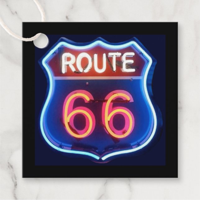 Route 66 favour tags (Front)