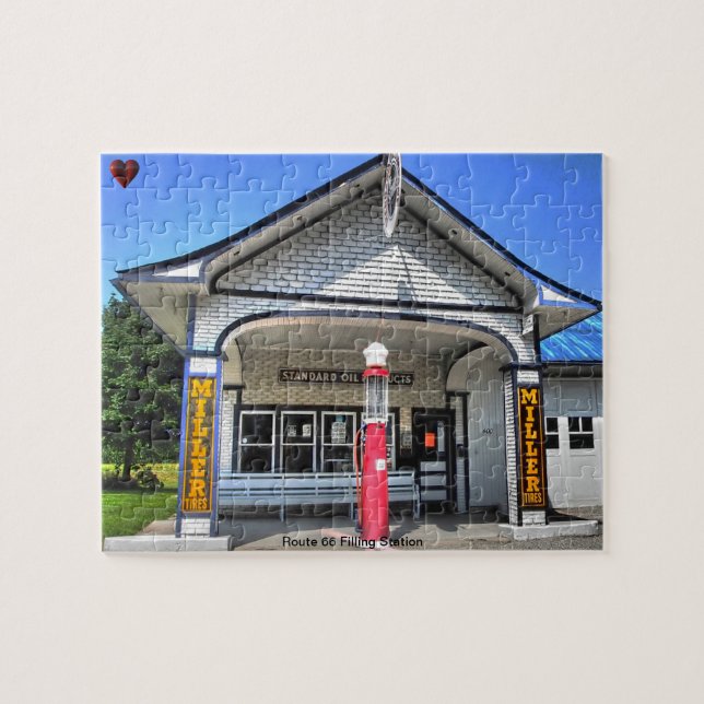Route 66 Filling Station Jigsaw Puzzle (Horizontal)