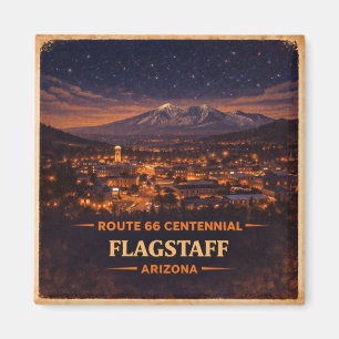 Route 66 Flagstaff Arizona Heritage Night Sky Magnet