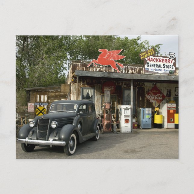 Route 66 General Store & Gas Station Postcard (Front)