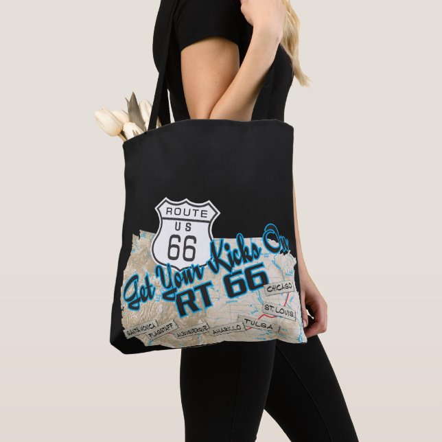 route 66 get your kicks tote bag (Close Up)