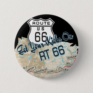 route 66 gifts 6 cm round badge