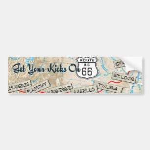 route 66 gifts bumper sticker