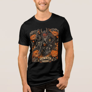 Route 66 Halloween Biker ,Live To Ride Varion l Tri-Blend Shirt