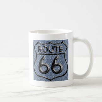 Route 66 hammered metal coffee mug