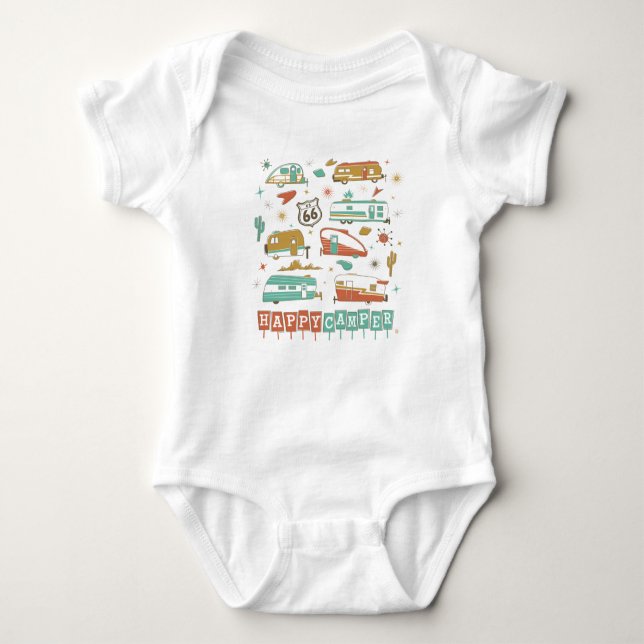 Route 66 Happy Camper Baby Bodysuit (Front)