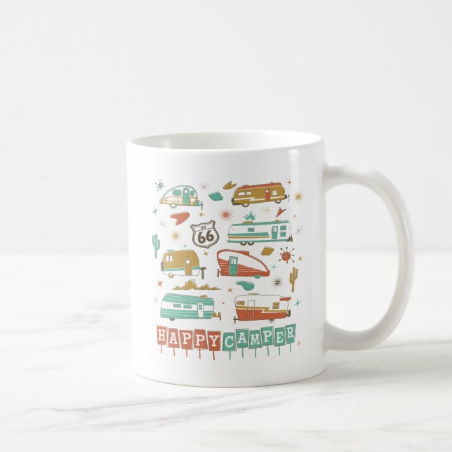 Route 66 Happy Camper Coffee Mug (Right)