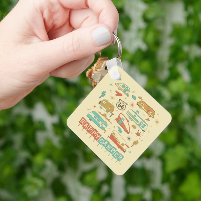 Route 66 Happy Camper Key Ring (Hand)