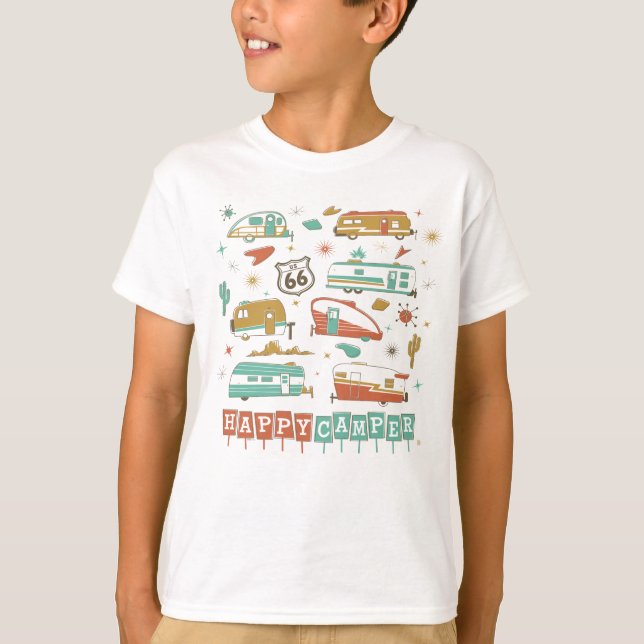 Route 66 Happy Camper T-Shirt (Front)