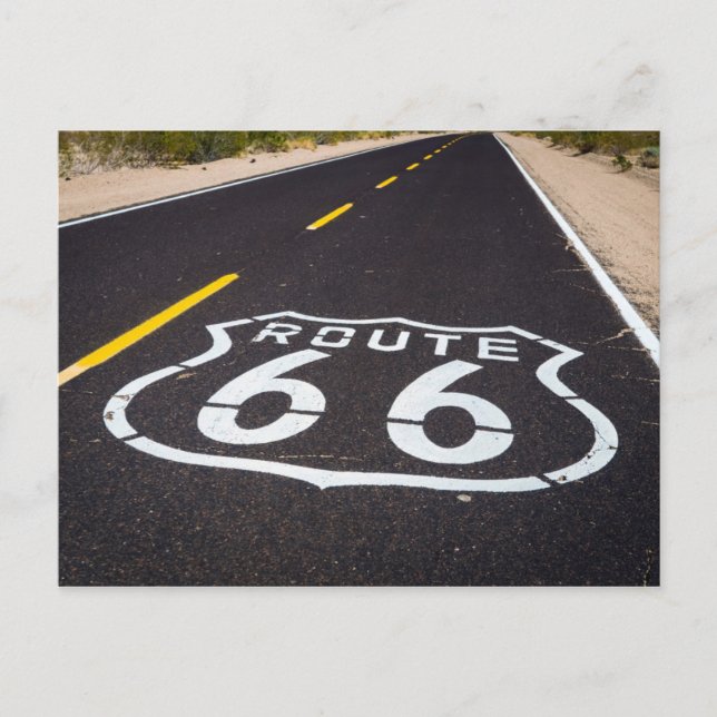Route 66 highway marker, Arizona Postcard (Front)
