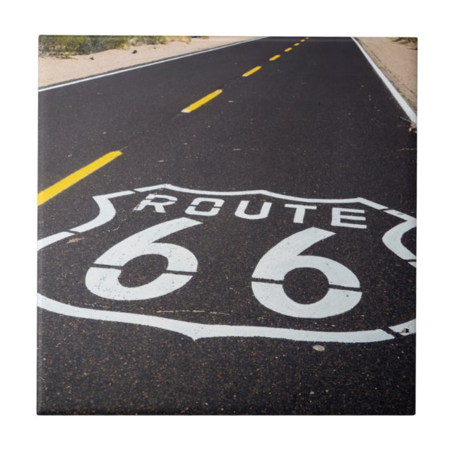 Route 66 highway marker, Arizona Tile (Front)