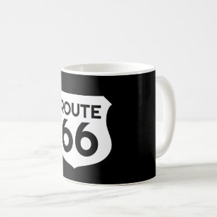 Route 66 highway sign custom coffee mug
